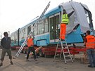 Do Ostravy dorazil první vz nového typu tramvaje. V kvtnu zane série test,...