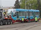 Do Ostravy v druh polovin dubna dorazil prvn vz novho typu tramvaje. V...