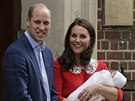 Princ William, vévodkyn Kate a jejich druhý syn (Londýn, 23. dubna 2018)