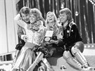 Kapela ABBA po vítězství v Eurovizi (Brighton, 6. dubna 1974)