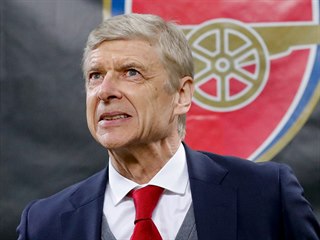 Arsene Wenger, trenér Arsenalu, při utkání Evropské ligy na AC Milán v březnu...
