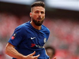 Olivier Giroud (Chelsea) slaví svj gól proti Southamptonu.