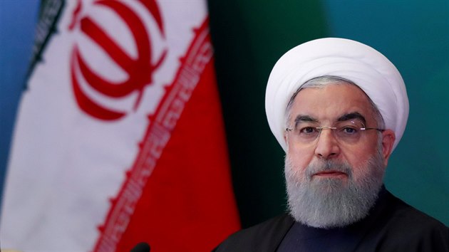 Íránský prezident Hasan Ruhání (15. února 2018)