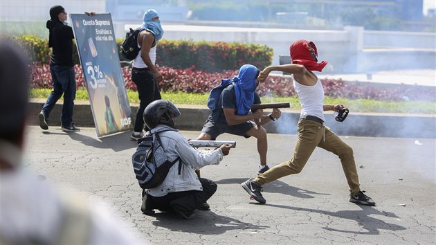 Protesty v Nikaragui. (22. dubna 2018)