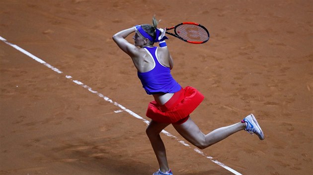 Tenistka Petra Kvitová v semifinále Fed Cupu proti Německu.