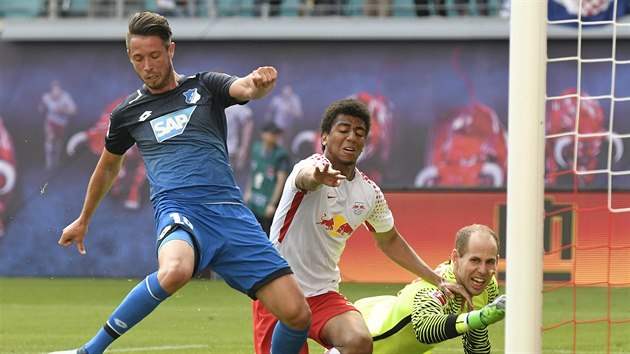 Mark Uth (Hoffenheim) stl gl proti Lipsku.