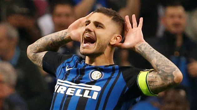 Mauro Icardi z Interu Miln slav zsah proti Juventusu.