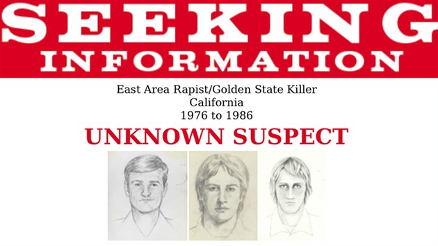 Policejn portrty sriovho vraha, kter dil v obdob 70. a 80. let v jin Kalifornii.