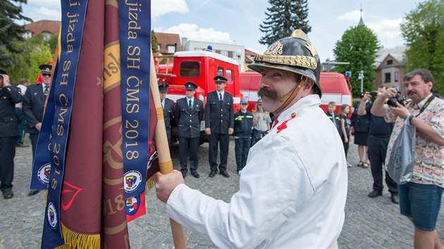 Propagan jzda historickch hasiskch voz Zlnskm krajem. (27. dubna 2018)