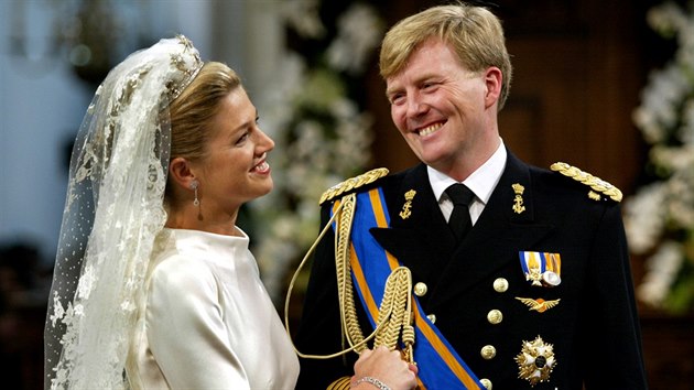 Mxima Zorreguieta Cerruti a nizozemsk korunn princ Willem-Alexander se vzali v Amsterdam u 2. nora 2002.