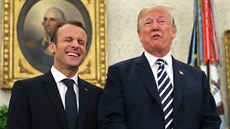Francouzský prezident Emmanuel Macron na návtv Bílého domu (24. dubna 2018)