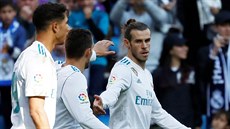 Fotbalisté Realu Madrid slaví gól do sít� Leganés.