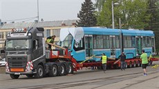 Do Ostravy v druhé polovin dubna dorazil první vz nového typu tramvaje. V...