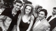 Jiří Bartoška, Gabriela Filippi a Karel Gott na Miss ČSSR 1989