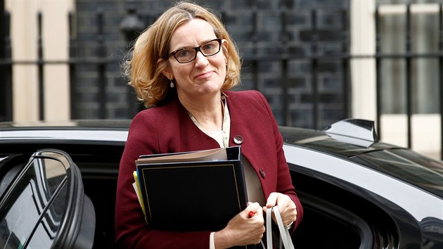Britská ministryně vnitra Amber Ruddová (24. dubna 2018)