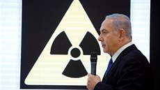 Izraelský premiér Benjamin Netanjahu hovoí bhem tiskové konference na...
