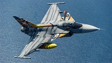 Pilot Ivo Kardo s Gripenem bhem Eurasia Airshow v Turecku