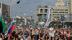 V Moskv� vylet�ly na protest proti blokování Telegramu vla�tovky. (30. dubna...