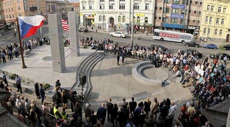 Památník Díky, Ameriko! v Plzni pipomíná osvobození msta americkou armádou v kvtnu 1945.