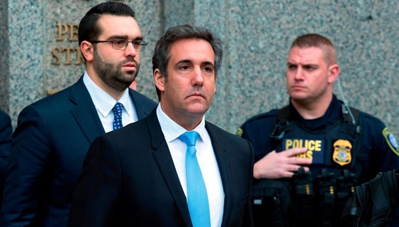 Trumpv osobní právník Michael Cohen u soudu v New Yorku (16. dubna 2018)