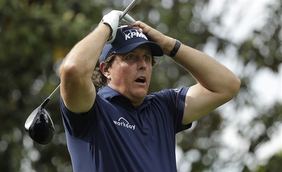 Phil Mickelson na turnaji Wells Fargo Championship v Quail Hollow.