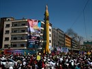 Prezentace íránské rakety Ghadr H v Teheránu  (23. ervna 2017)