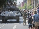 Hlavním bodem programu oslav osvobození Plzn americkou armádou byl konvoj 220...