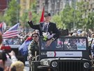 Vetern Earl Ingram na oslavch osvobozen Plzn americkou armdou (5. 5. 2018).