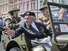 Veterán Josef varc na oslavách osvobození Plzn americkou armádou (5. 5. 2018).