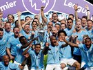 Fotbalisté Manchesteru City slaví titul v anglické lize.