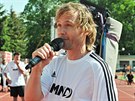 Fotbalista Pavel Nedvd na benefiním utkání v Hodonín.