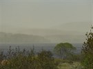 Pohled na pylový smog na Lipenskou pehradou (1. 5. 2018)