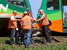U obce M se srazily dva osobn vlaky. (3. kvtna 2018)