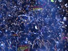 Fanouci se chystají na semifinálovou odvetou Ligy mistr mezi Realem Madrid a...
