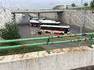 Autobusový terminál a stanice metra erný Most (3.5.2018)