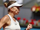 Rumunská tenistka Simona Halepová v osmifinále turnaje v Madridu