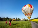 Májová fiesta, horkovzduný balon, balonové létání, Slapská pehrada, pyl,...