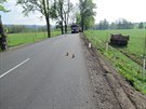 Dopravní nehoda tatry u Lázní Blohradu (25. 4. 2018)