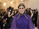 Britská princezna Beatrice na Met Gala (New York, 7. kvtna 2018)