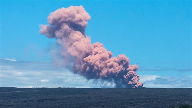 Havajská sopka Kilauea (3. května 2018)
