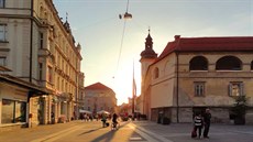 Mariborské regionální muzeum sídlí v nov vybudovaném hrad (vpravo) na námstí...