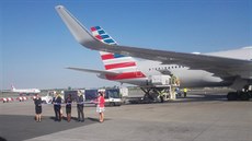 Uvítání spole�nosti American Airlines v Praze