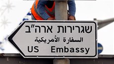 Nová jeruzalémská značka odkazuje na americké velvyslanectví, které se po...