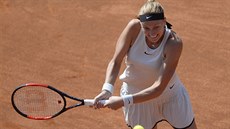 Petra Kvitová ve finále turnaje v Praze.