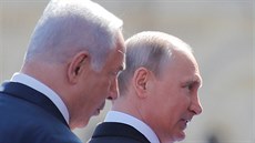 Izraelský premiér Benjamin Netanjahu a ruský prezident Vladimir Putin na...