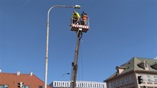 Instalace chytré lampy v Karlín