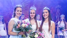 Vítězky soutěže Dívka roku 2018 - Denisa Machovcová, Valérie Hlinovská a Adéla...