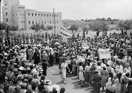 Demonstrace proti nové Bílé knize omezující idovskou migraci do Palestiny, 1939