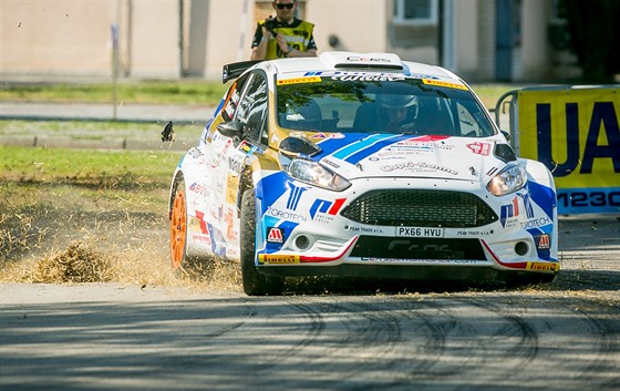 Rallye eský Krumlov. Na snímku je posádka Kopáek/Rendlová s Fordem.