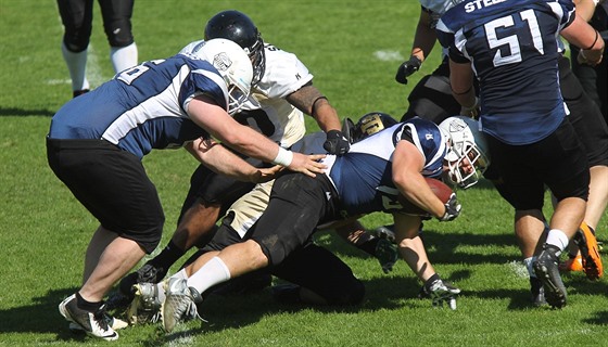 Momentka z utkání Ostrava Steelers - Pardubice Stallions.